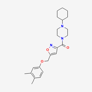 1-cyclohexyl-4-({5-[(3,4-dimethylphenoxy)methyl]-3-isoxazolyl}carbonyl)piperazine