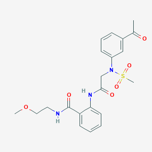 2-{[N-(3-acetylphenyl)-N-(methylsulfonyl)glycyl]amino}-N-(2-methoxyethyl)benzamide