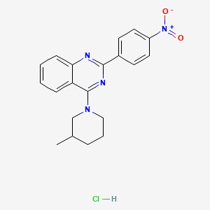 molecular formula C20H21ClN4O2 B5078039 4-(3-methyl-1-piperidinyl)-2-(4-nitrophenyl)quinazoline hydrochloride 