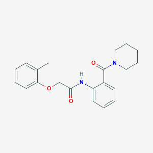 2-(2-methylphenoxy)-N-[2-(1-piperidinylcarbonyl)phenyl]acetamide