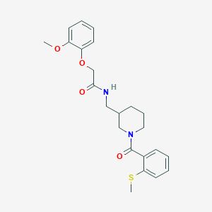 molecular formula C23H28N2O4S B5078069 2-(2-methoxyphenoxy)-N-({1-[2-(methylthio)benzoyl]-3-piperidinyl}methyl)acetamide 