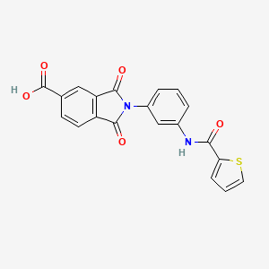 1,3-dioxo-2-{3-[(2-thienylcarbonyl)amino]phenyl}-5-isoindolinecarboxylic acid