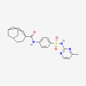 N-[4-[(4-methylpyrimidin-2-yl)sulfamoyl]phenyl]tricyclo[4.3.1.13,8]undecane-3-carboxamide