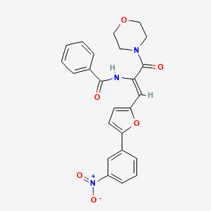 molecular formula C24H21N3O6 B5078151 N-{1-(4-morpholinylcarbonyl)-2-[5-(3-nitrophenyl)-2-furyl]vinyl}benzamide 