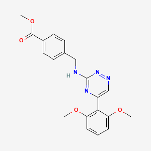 molecular formula C20H20N4O4 B5078152 methyl 4-({[5-(2,6-dimethoxyphenyl)-1,2,4-triazin-3-yl]amino}methyl)benzoate 