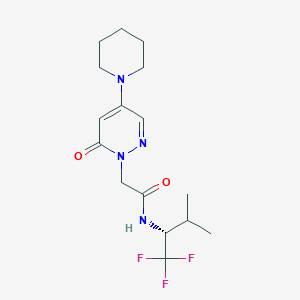 2-(6-oxo-4-piperidin-1-ylpyridazin-1-yl)-N-[(2R)-1,1,1-trifluoro-3-methylbutan-2-yl]acetamide