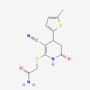 2-{[3-cyano-4-(5-methyl-2-thienyl)-6-oxo-1,4,5,6-tetrahydro-2-pyridinyl]thio}acetamide