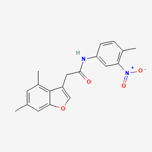 2-(4,6-dimethyl-1-benzofuran-3-yl)-N-(4-methyl-3-nitrophenyl)acetamide