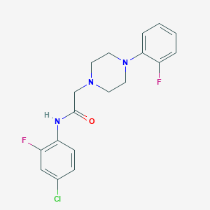 N-(4-chloro-2-fluorophenyl)-2-[4-(2-fluorophenyl)-1-piperazinyl]acetamide