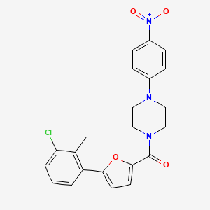 1-[5-(3-chloro-2-methylphenyl)-2-furoyl]-4-(4-nitrophenyl)piperazine