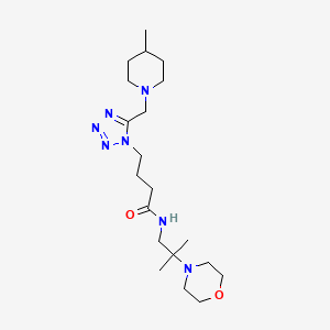 N-[2-methyl-2-(4-morpholinyl)propyl]-4-{5-[(4-methyl-1-piperidinyl)methyl]-1H-tetrazol-1-yl}butanamide