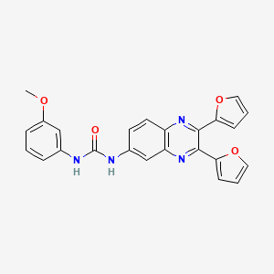 N-(2,3-di-2-furyl-6-quinoxalinyl)-N'-(3-methoxyphenyl)urea