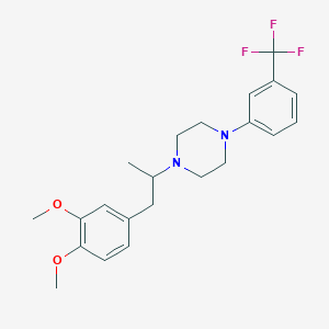 1-[2-(3,4-dimethoxyphenyl)-1-methylethyl]-4-[3-(trifluoromethyl)phenyl]piperazine