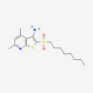 molecular formula C17H26N2O2S2 B5078264 4,6-dimethyl-2-(octylsulfonyl)thieno[2,3-b]pyridin-3-amine 