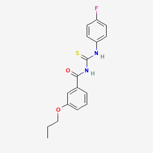 N-{[(4-fluorophenyl)amino]carbonothioyl}-3-propoxybenzamide