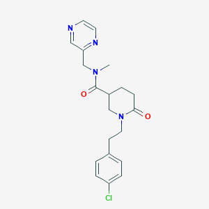 1-[2-(4-chlorophenyl)ethyl]-N-methyl-6-oxo-N-(2-pyrazinylmethyl)-3-piperidinecarboxamide