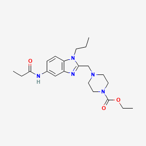 ethyl 4-{[5-(propionylamino)-1-propyl-1H-benzimidazol-2-yl]methyl}-1-piperazinecarboxylate