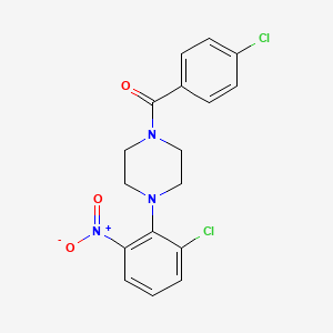 1-(2-CHLORO-6-NITROPHENYL)-4-(4-CHLOROBENZOYL)PIPERAZINE