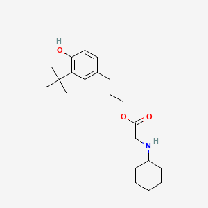 3-(3,5-di-tert-butyl-4-hydroxyphenyl)propyl N-cyclohexylglycinate