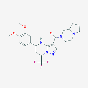 5-(3,4-dimethoxyphenyl)-3-(hexahydropyrrolo[1,2-a]pyrazin-2(1H)-ylcarbonyl)-7-(trifluoromethyl)-4,5,6,7-tetrahydropyrazolo[1,5-a]pyrimidine