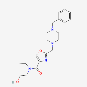 2-[(4-benzyl-1-piperazinyl)methyl]-N-ethyl-N-(2-hydroxyethyl)-1,3-oxazole-4-carboxamide