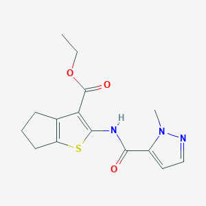 ethyl 2-(1-methyl-1H-pyrazole-5-carboxamido)-5,6-dihydro-4H-cyclopenta[b]thiophene-3-carboxylate