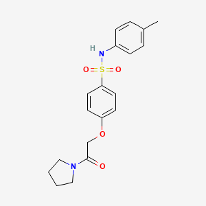 N-(4-methylphenyl)-4-[2-oxo-2-(1-pyrrolidinyl)ethoxy]benzenesulfonamide