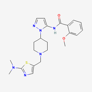 N-[1-(1-{[2-(dimethylamino)-1,3-thiazol-5-yl]methyl}-4-piperidinyl)-1H-pyrazol-5-yl]-2-methoxybenzamide