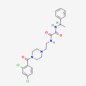 N-{2-[4-(2,4-dichlorobenzoyl)-1-piperazinyl]ethyl}-N'-(1-phenylethyl)ethanediamide