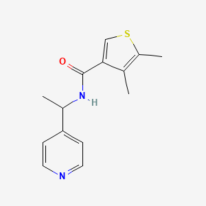 4,5-dimethyl-N-[1-(4-pyridinyl)ethyl]-3-thiophenecarboxamide