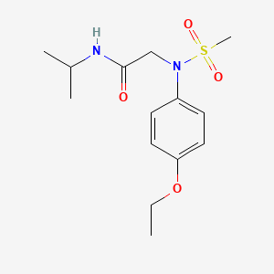 molecular formula C14H22N2O4S B5078488 N~2~-(4-ethoxyphenyl)-N~1~-isopropyl-N~2~-(methylsulfonyl)glycinamide 