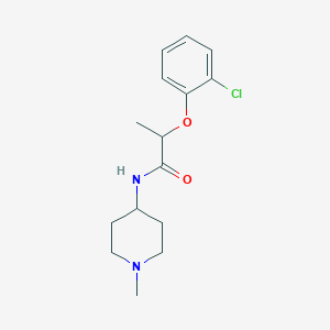 molecular formula C15H21ClN2O2 B5078529 2-(2-chlorophenoxy)-N-(1-methyl-4-piperidinyl)propanamide 