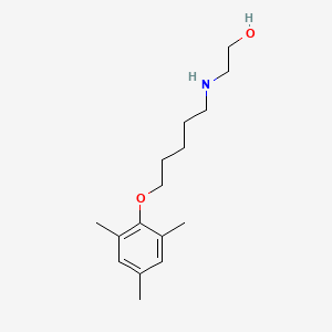 molecular formula C16H27NO2 B5078532 2-{[5-(mesityloxy)pentyl]amino}ethanol 