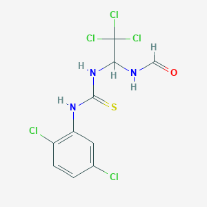 molecular formula C10H8Cl5N3OS B5078549 N-(2,5-dichlorophenyl)-N'-[2,2,2-trichloro-1-(formylamino)ethyl]thiourea 