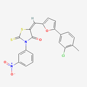 5-{[5-(3-chloro-4-methylphenyl)-2-furyl]methylene}-3-(3-nitrophenyl)-2-thioxo-1,3-thiazolidin-4-one