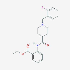 ethyl 2-({[1-(2-fluorobenzyl)-4-piperidinyl]carbonyl}amino)benzoate