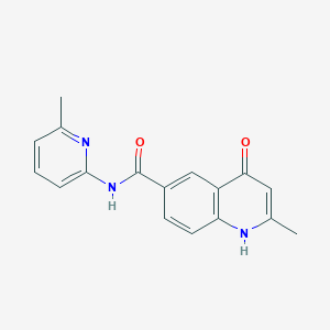 4-hydroxy-2-methyl-N-(6-methyl-2-pyridinyl)-6-quinolinecarboxamide