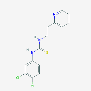 molecular formula C14H13Cl2N3S B507863 N-(3,4-dichlorophenyl)-N'-[2-(2-pyridinyl)ethyl]thiourea CAS No. 6413-46-3
