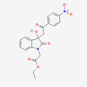 ethyl {3-hydroxy-3-[2-(4-nitrophenyl)-2-oxoethyl]-2-oxo-2,3-dihydro-1H-indol-1-yl}acetate