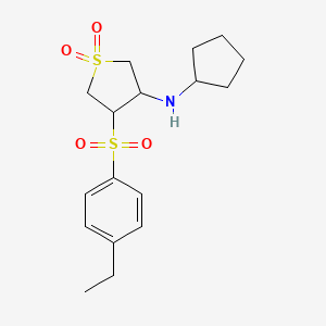 N-cyclopentyl-4-[(4-ethylphenyl)sulfonyl]tetrahydro-3-thiophenamine 1,1-dioxide