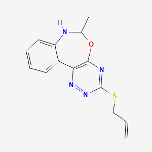 molecular formula C14H14N4OS B5078668 3-(allylthio)-6-methyl-6,7-dihydro[1,2,4]triazino[5,6-d][3,1]benzoxazepine 