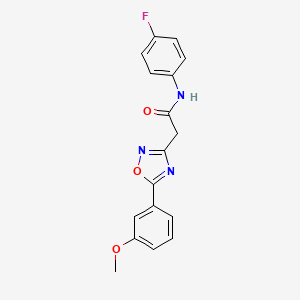 molecular formula C17H14FN3O3 B5078669 N-(4-fluorophenyl)-2-[5-(3-methoxyphenyl)-1,2,4-oxadiazol-3-yl]acetamide 