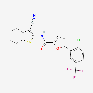 5-[2-chloro-5-(trifluoromethyl)phenyl]-N-(3-cyano-4,5,6,7-tetrahydro-1-benzothien-2-yl)-2-furamide