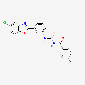 N-({[3-(5-chloro-1,3-benzoxazol-2-yl)phenyl]amino}carbonothioyl)-3,4-dimethylbenzamide