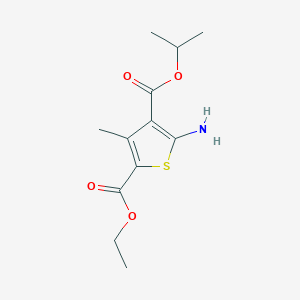 molecular formula C12H17NO4S B507869 2-乙基 4-异丙基 5-氨基-3-甲基噻吩-2,4-二羧酸酯 CAS No. 438532-52-6