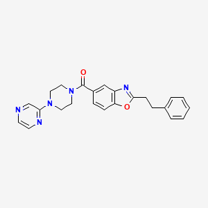 2-(2-phenylethyl)-5-{[4-(2-pyrazinyl)-1-piperazinyl]carbonyl}-1,3-benzoxazole