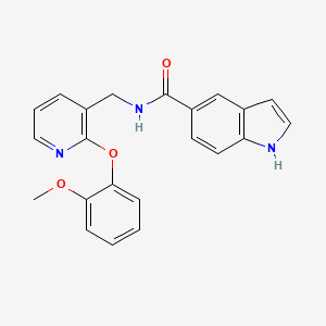 N-{[2-(2-methoxyphenoxy)-3-pyridinyl]methyl}-1H-indole-5-carboxamide