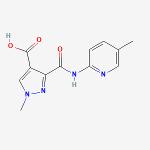 1-methyl-3-{[(5-methyl-2-pyridinyl)amino]carbonyl}-1H-pyrazole-4-carboxylic acid