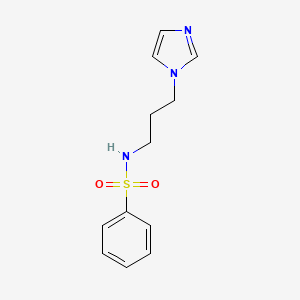 molecular formula C12H15N3O2S B5078712 N-[3-(1H-imidazol-1-yl)propyl]benzenesulfonamide 