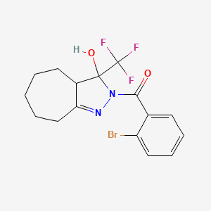 2-(2-bromobenzoyl)-3-(trifluoromethyl)-2,3,3a,4,5,6,7,8-octahydrocyclohepta[c]pyrazol-3-ol